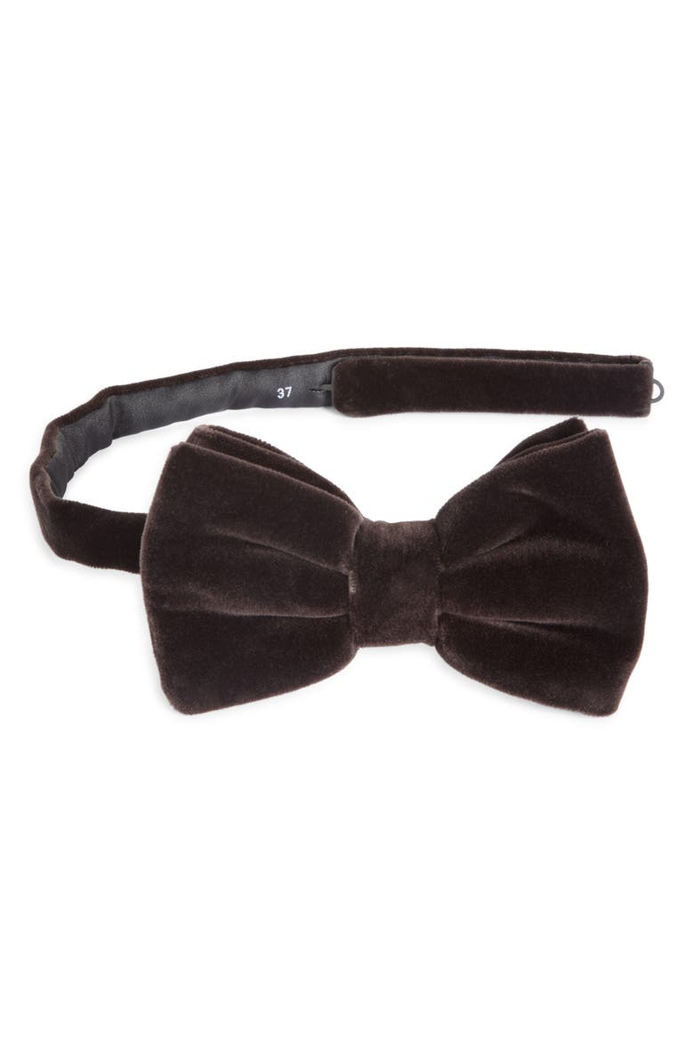 BOSS Cotton Bow Tie, Main, color, Dark Brown
