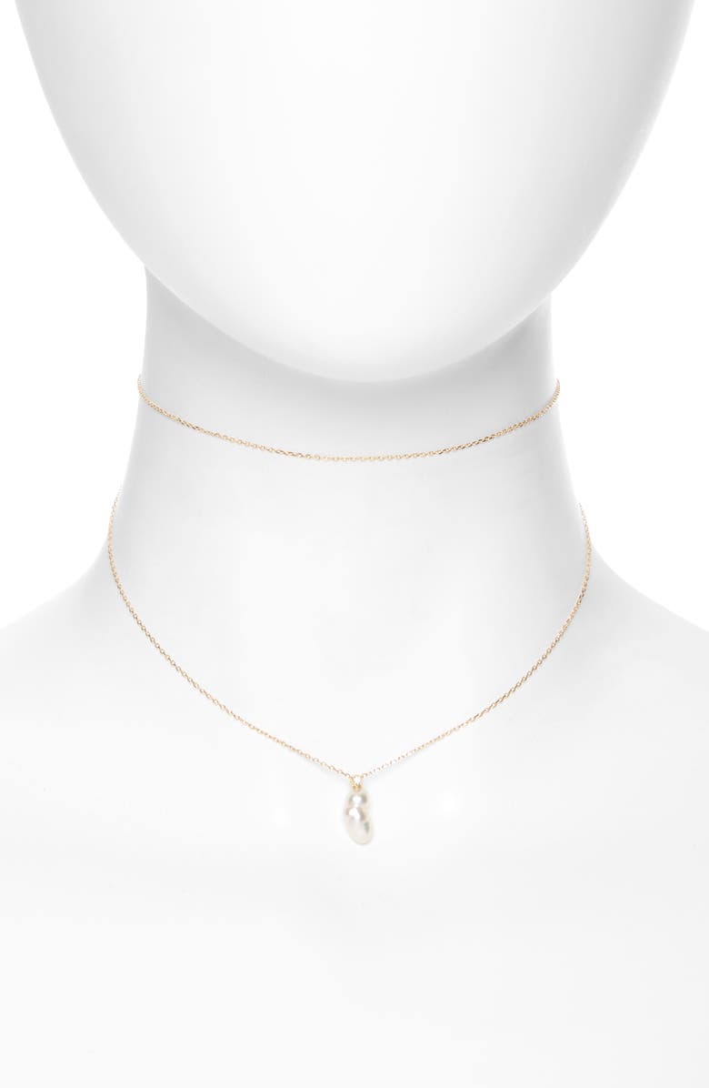 Mizuki Sea of Beauty Diamond & Keshi Pearl Multistrand Choker, Main, color, 