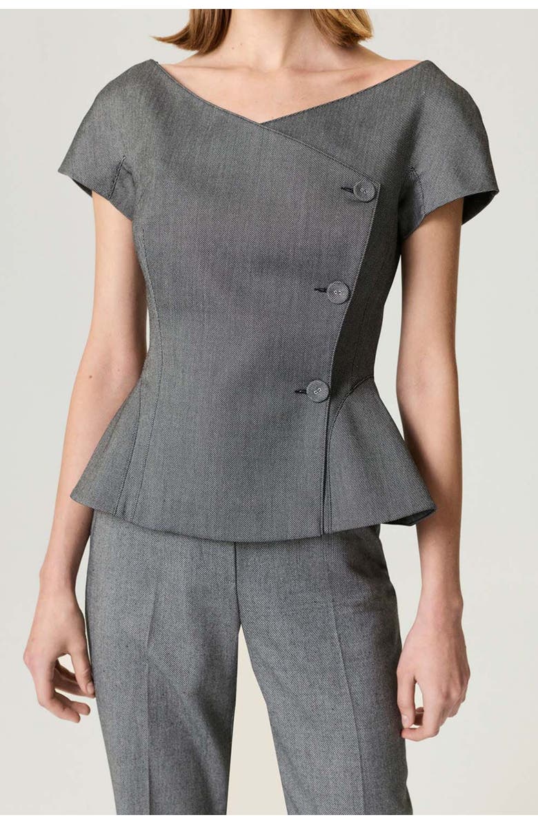 Nocturne Double-Breasted V-Neck Tailored Vest, Alternate, color, 