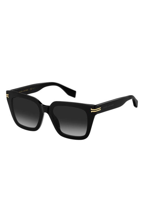 Marc Jacobs 52mm Gradient Square Sunglasses In Black