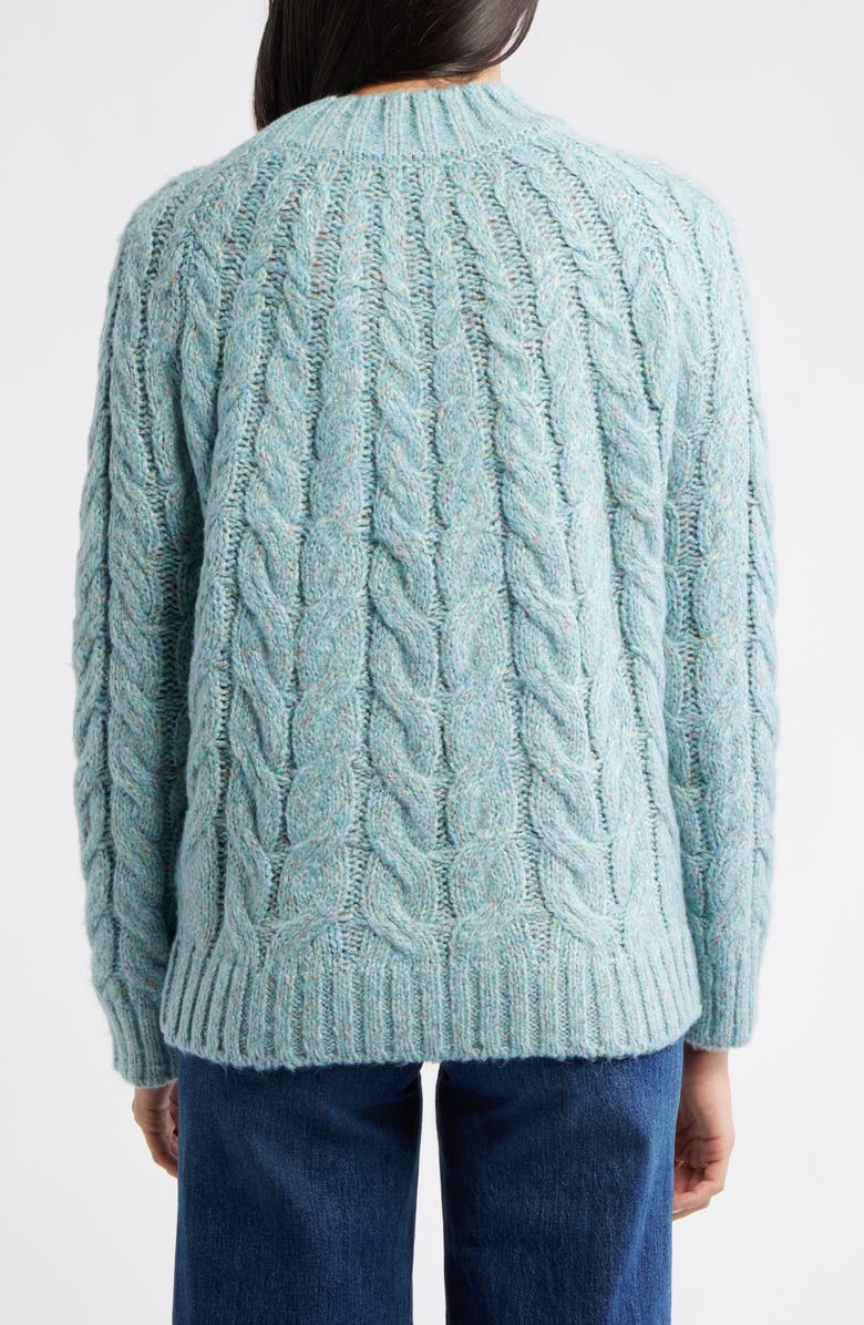 Hatley Cable Sweater, Alternate, color, Turquoise