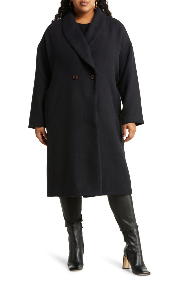 Halogen<sup>®</sup> Double Breasted Long Coat, Alternate, color,