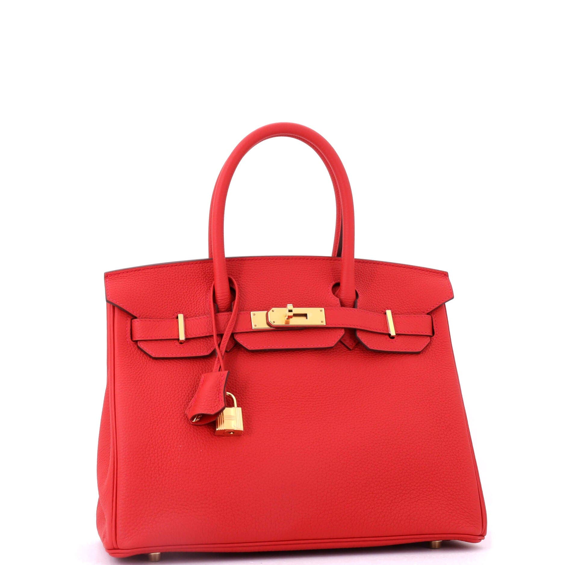 Pre-Owned Hermes Birkin Handbag Red Togo with Gold Hardware 30, Alternate, color, Geranium