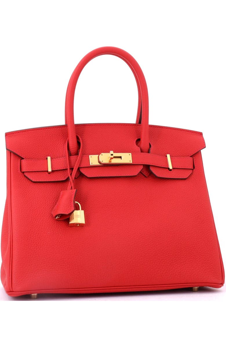 Pre-Owned Hermes Birkin Handbag Red Togo with Gold Hardware 30, Alternate, color, Geranium