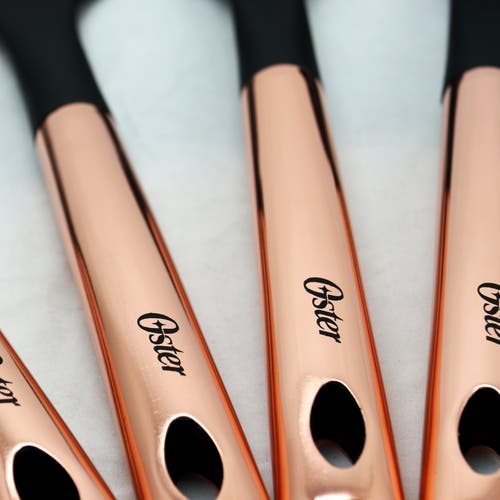 Oster Kitchen Bliss Kitchen Tools Set With Rose Gold Handle, Set Of 5 In Brown