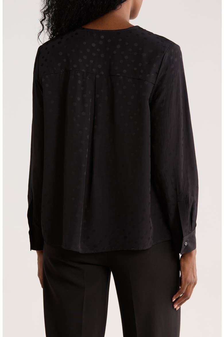 Dot Popover Woven Top, Alternate, color, BLACK DOT