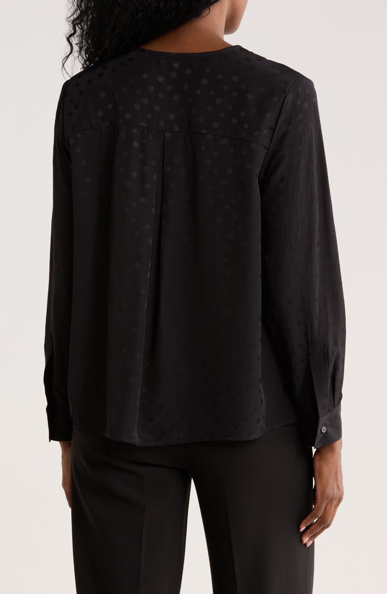 Liverpool Dot Popover Woven Top, Alternate, color, Black Dot
