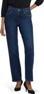 NYDJ Rhinestone Ankle Straight Leg Jeans