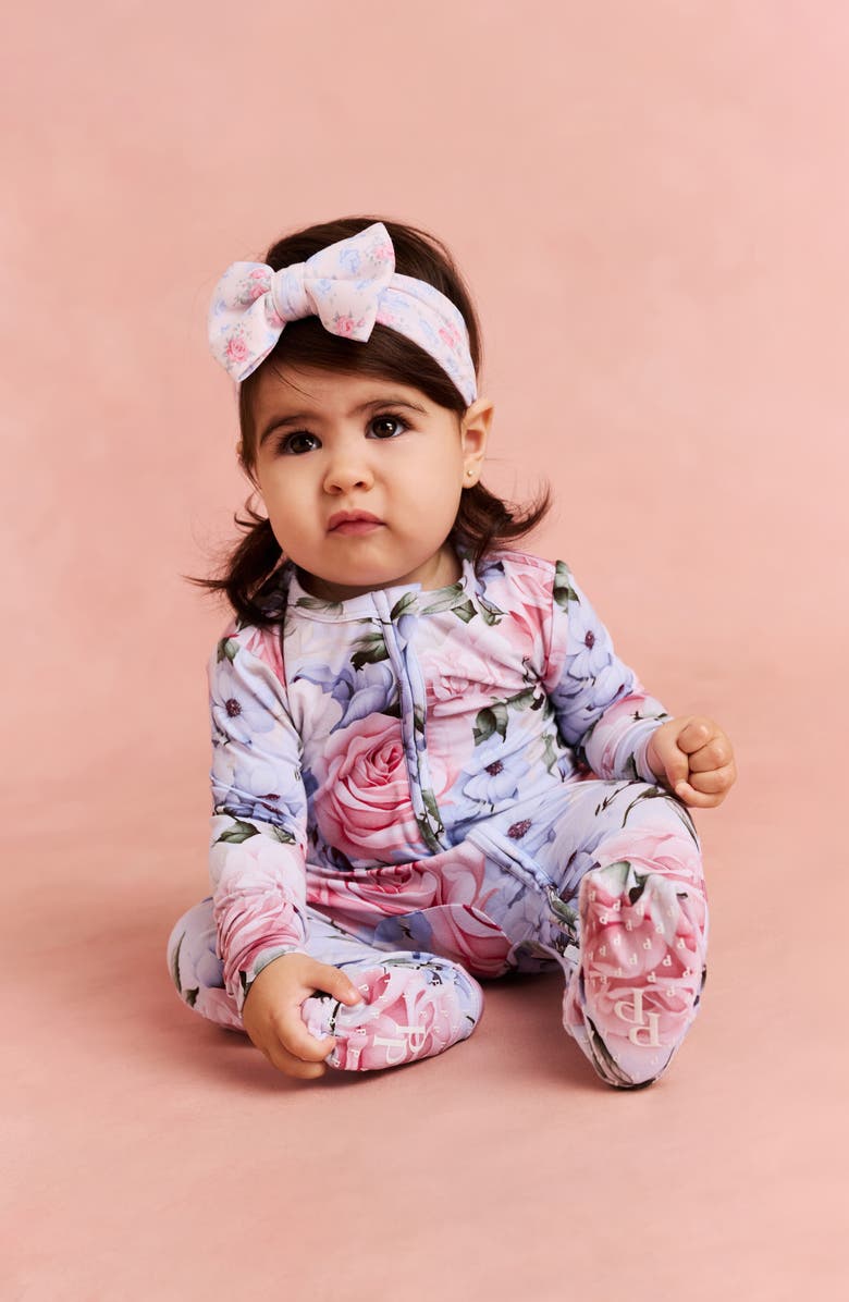 Posh Peanut Fitted Convertible One-Piece Pajamas, Alternate, color, Blue