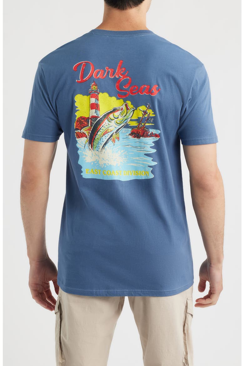 East Coast Water Logo Graphic T-Shirt, Main, color, BLUE JEAN