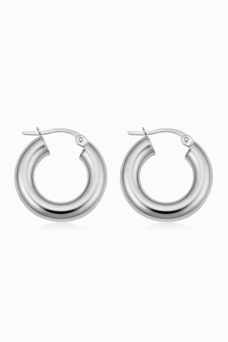 14K Gold Everything Bold Midi Hoops, Alternate, color, White Gold