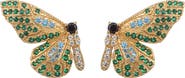 EYE CANDY LOS ANGELES Eye Candy Los Angeles Pave CZ Split Monarch Butterfly Drop Earrings