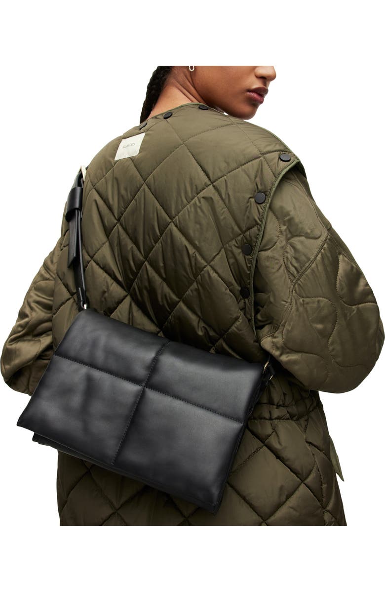 AllSaints Vittoria Quilted Leather Shoulder Bag, Alternate, color,