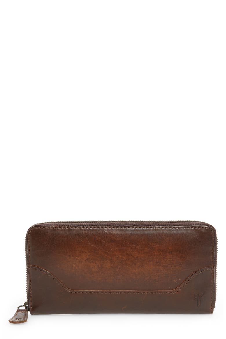 Melissa Leather Wallet, Main, color, DARK BROWN