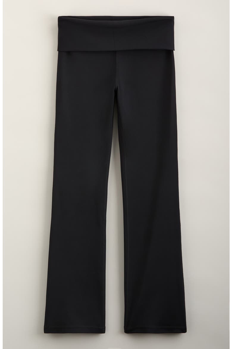 Kids' Live By Foldover Flare Pants, Main, color, BLACK