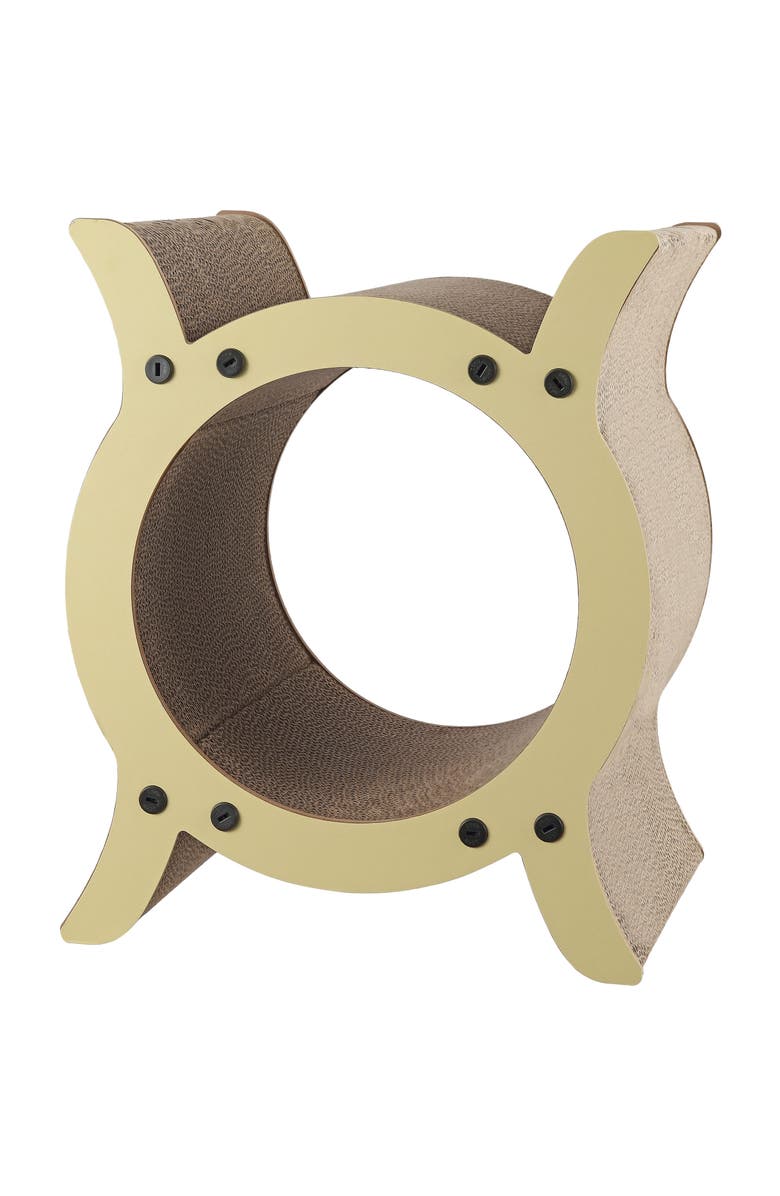 The Licker Store Nyan Modern Cardboard Tunnel Cat Scratcher with Catnip, Main, color, Almond