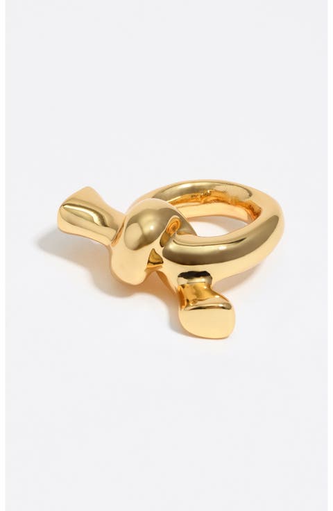 Metallic Knot Scarf Ring