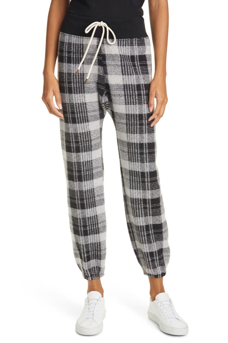 The Warm Up Sweatpants, Main, color, BLACK LUMBER PLAID