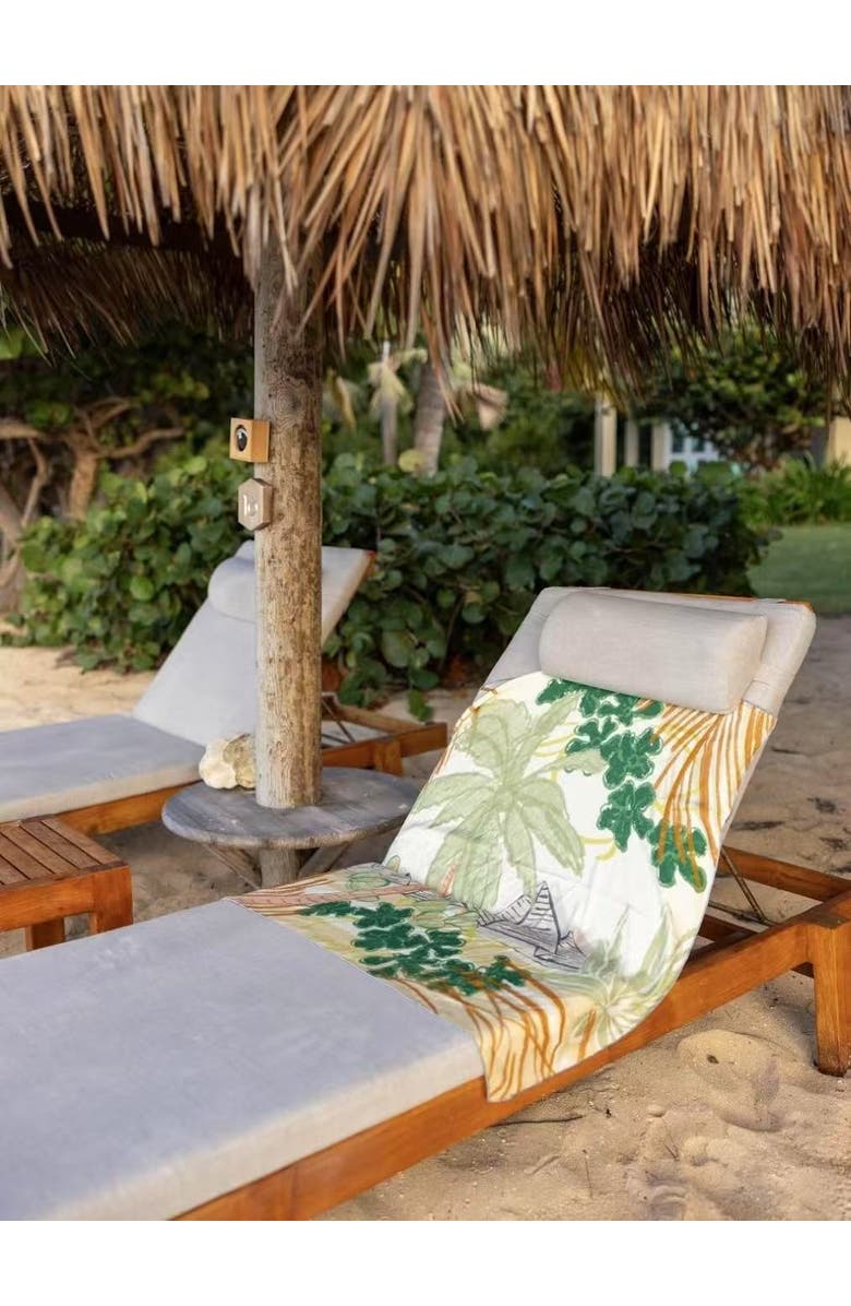 Lost Pattern Little Dix Bay Large Silk Scarf, Alternate, color, Green