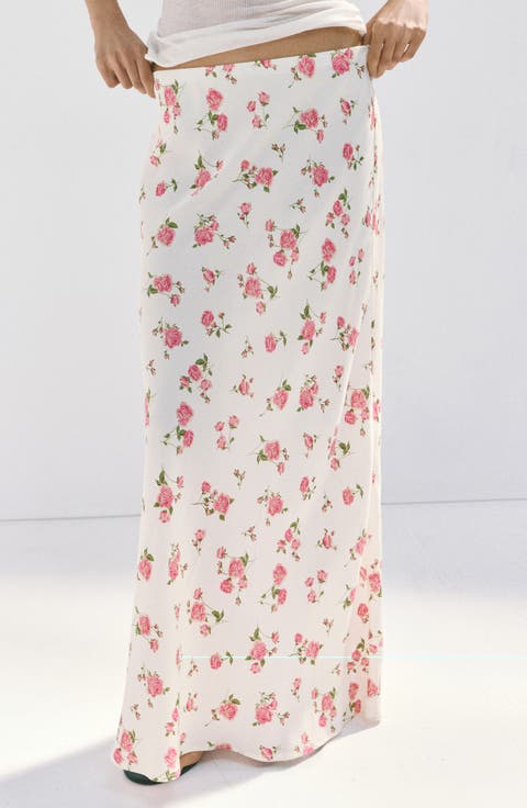 Floral Print Maxi Skirt