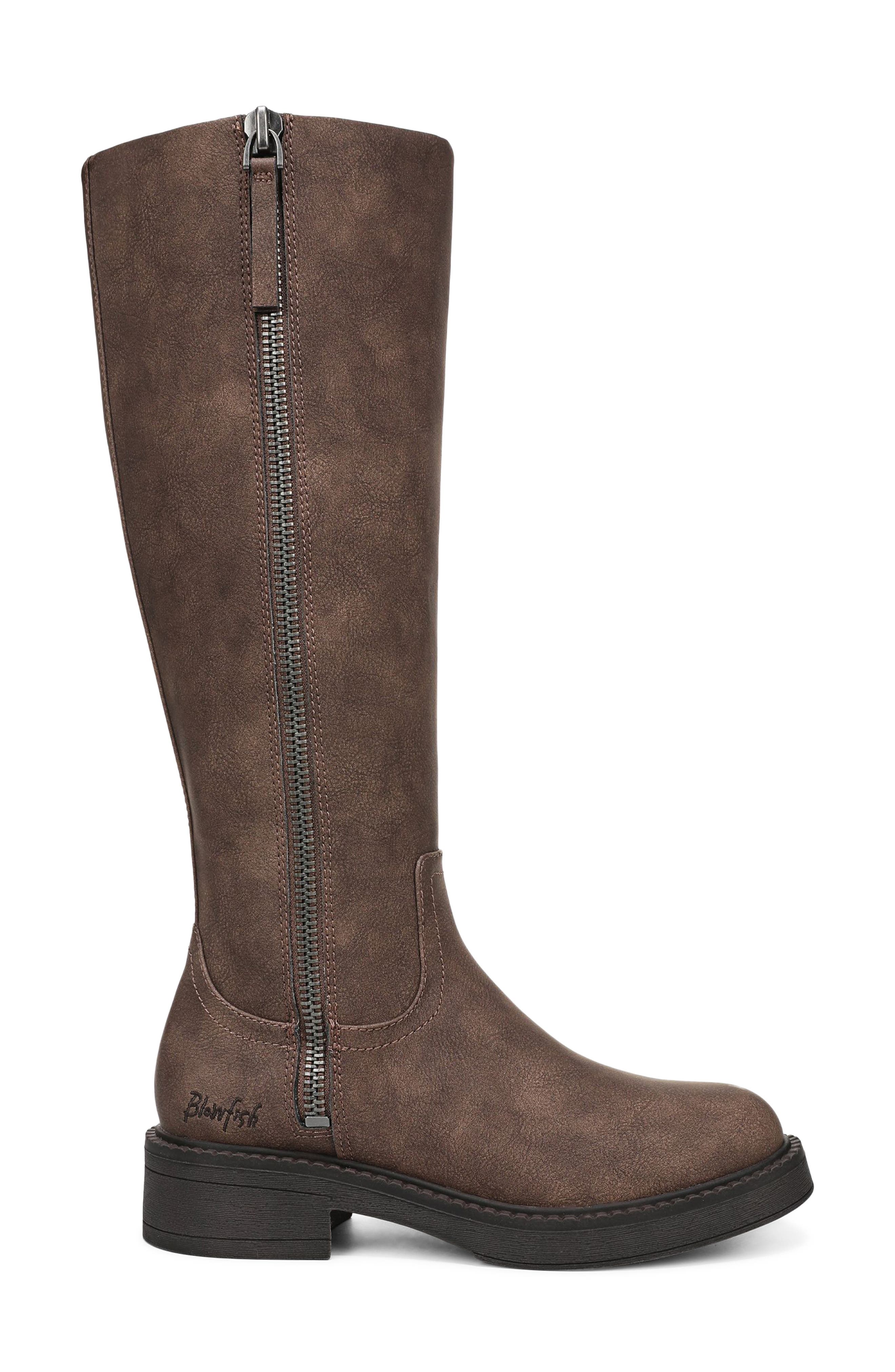 Venice Knee High Boot, Alternate, color, BROWN FAUX LEATHER