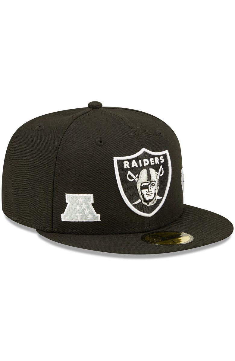 New Era Men's New Era Black Las Vegas Raiders Identity 59FIFTY Fitted Hat, Alternate, color, 