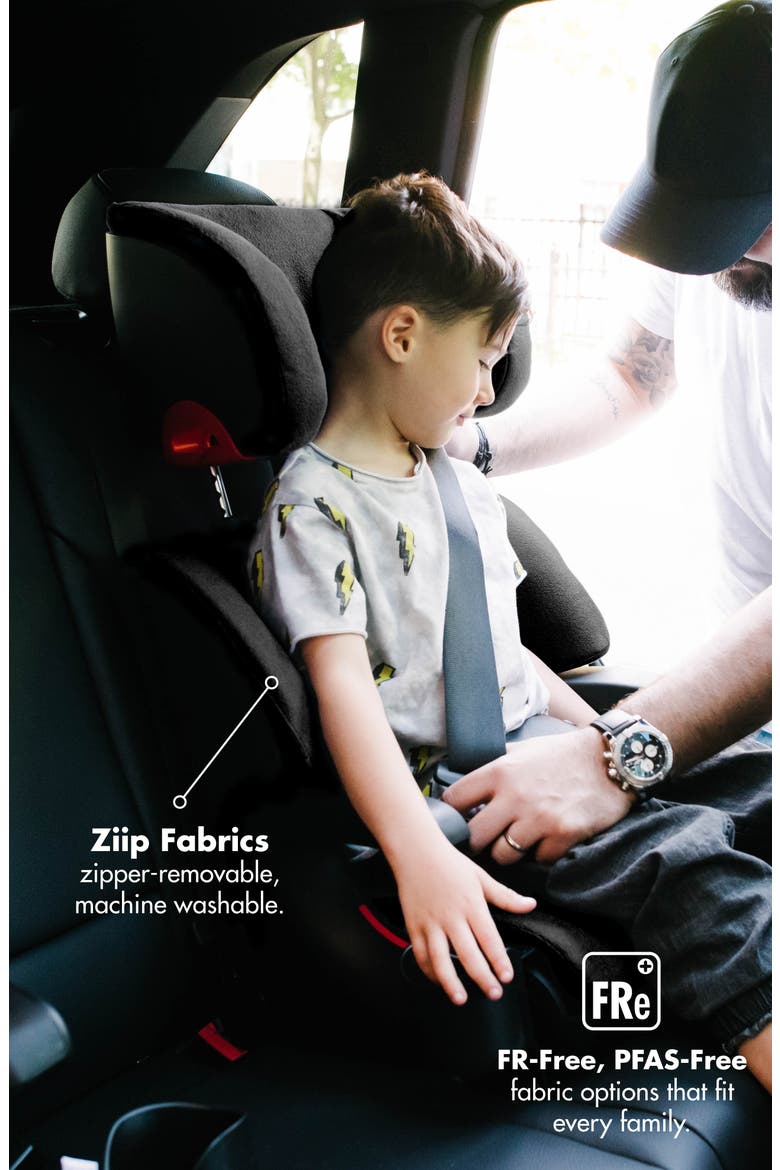 Oobr Convertible High Back/Backless Booster Seat, Alternate, color, RAILROAD ZIIP