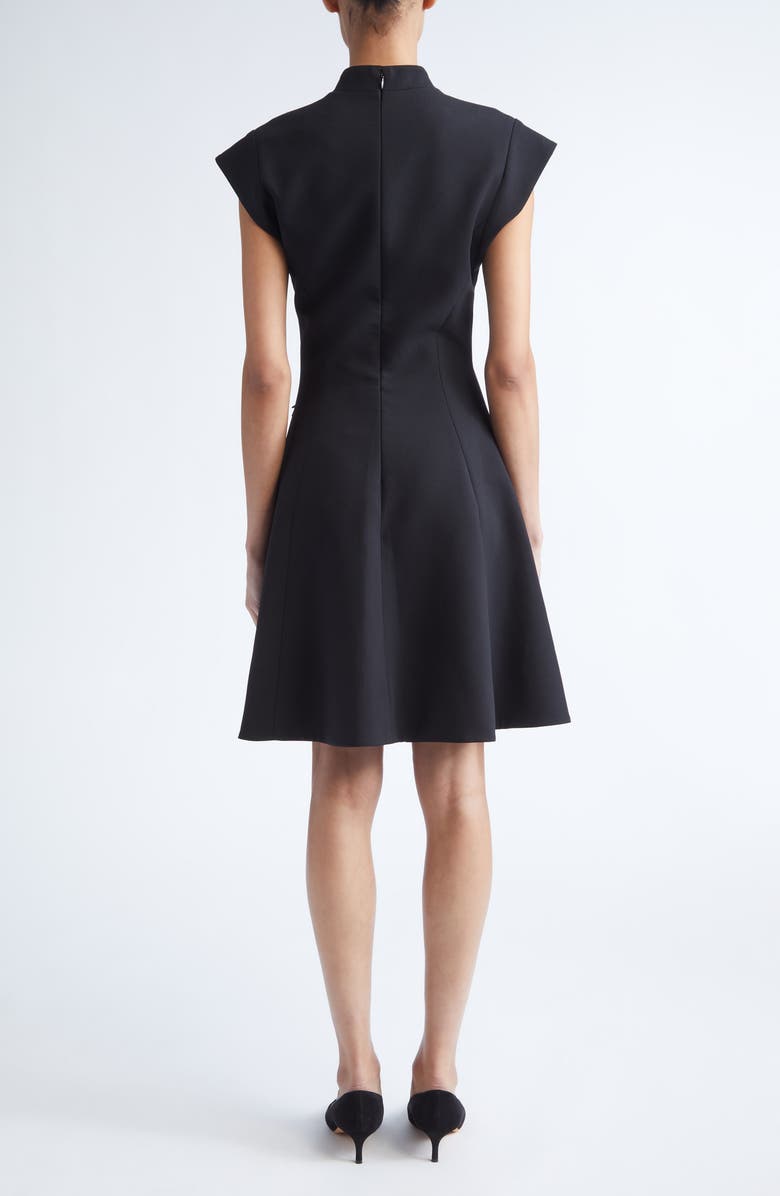 Lela Rose Fishing Lures Embroidered Fit & Flare Cocktail Dress, Alternate, color, Black