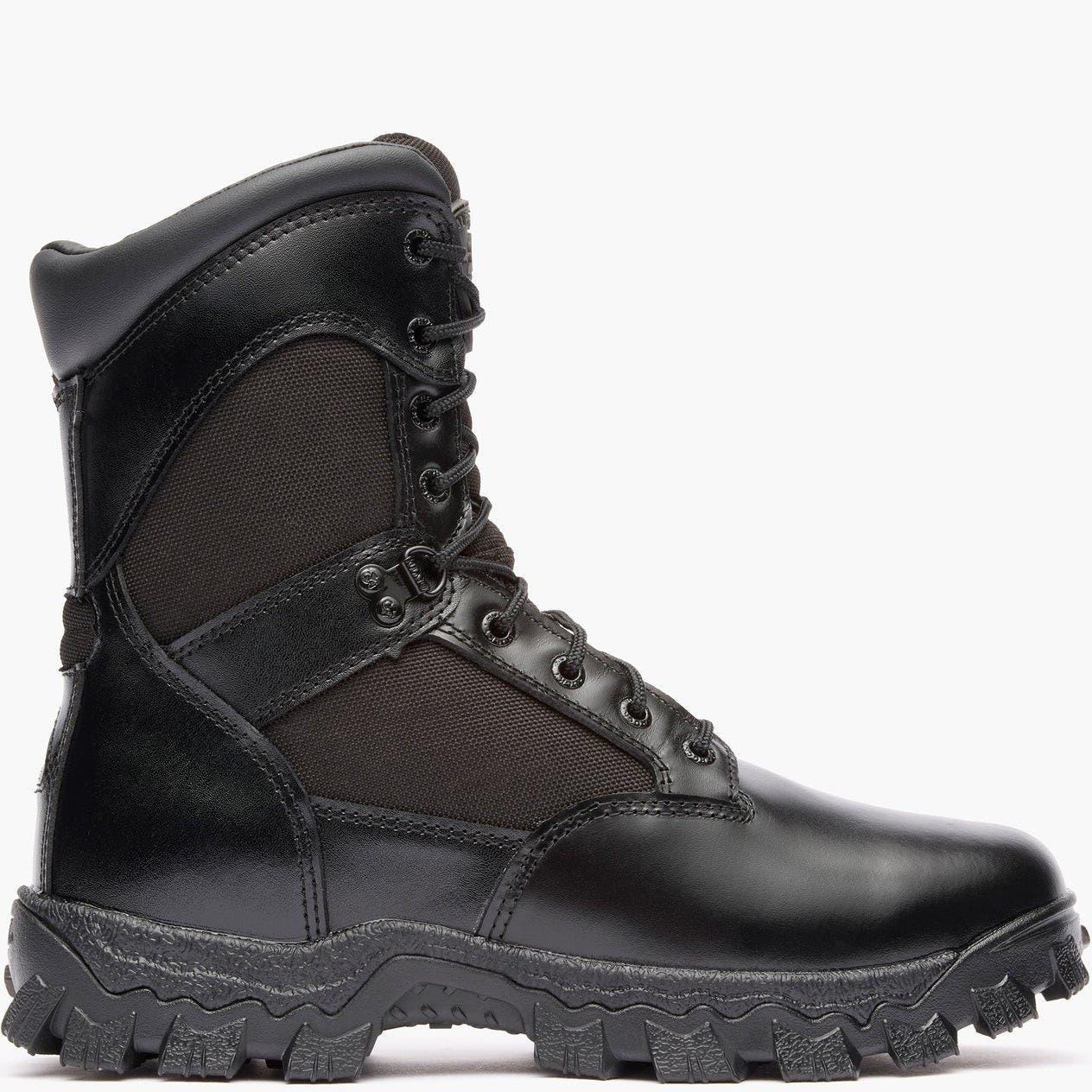 Zipper Waterproof Public Service Boot, Main, color, BLACK