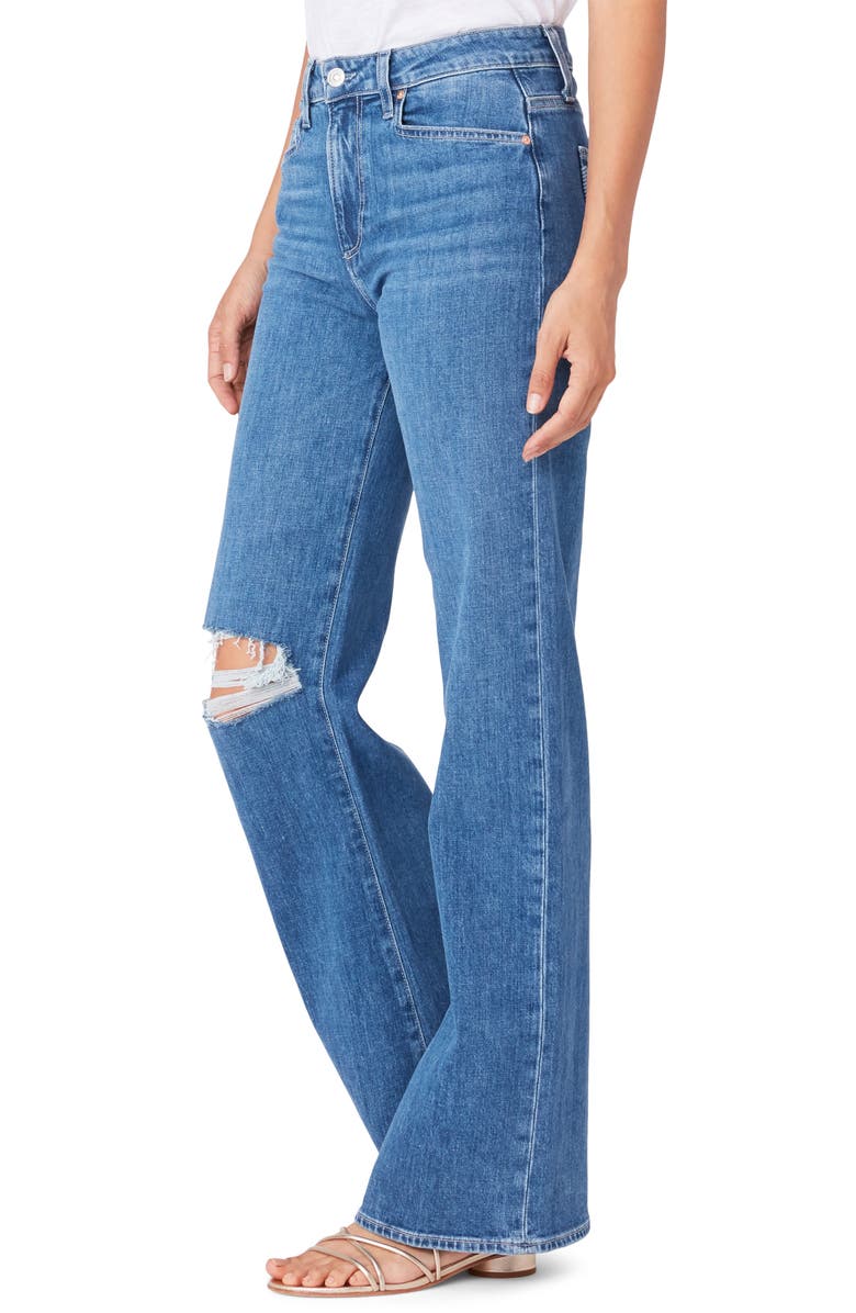 PAIGE Leenah High Waist Ripped Jeans, Alternate, color,