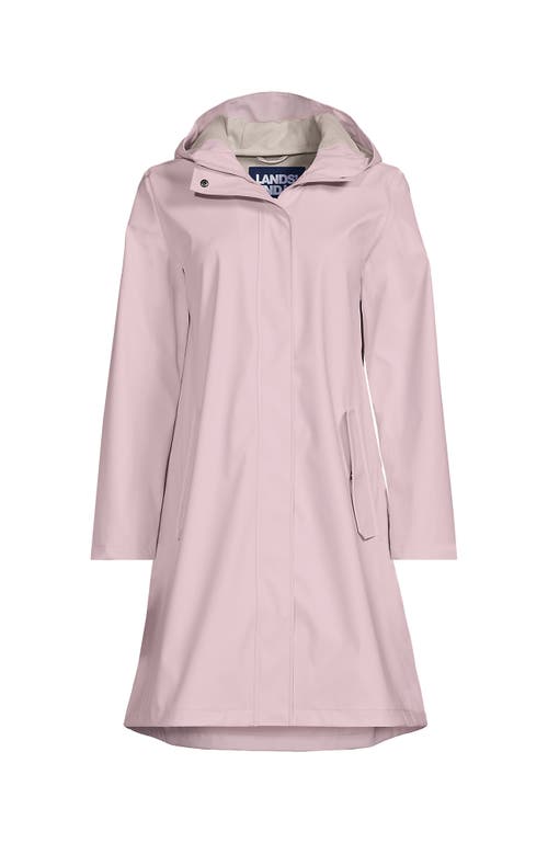 Lands' End Squall Rain Slicker Coat In Pearl
