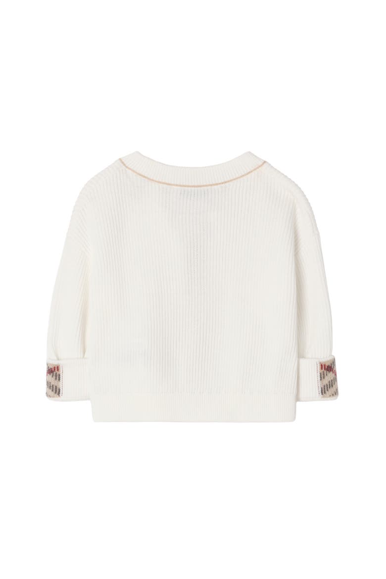 Logo Cotton Cardigan, Alternate, color, Ivory white