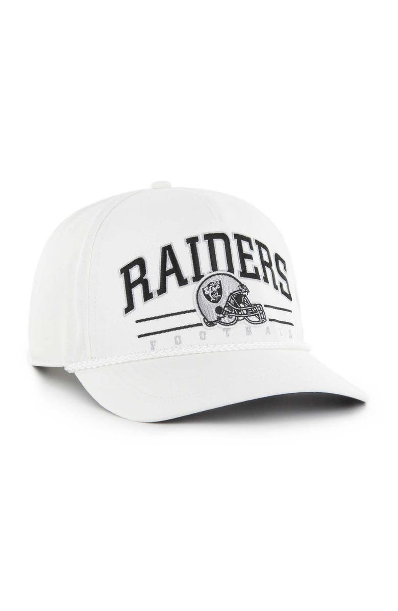 '47 Men's '47 White Las Vegas Raiders Roscoe Hitch Adjustable Hat, Alternate, color,