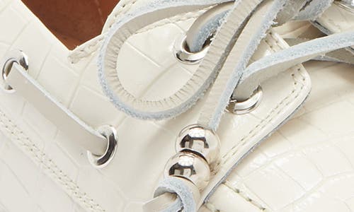 Labucq Nelson Boat Shoe In White