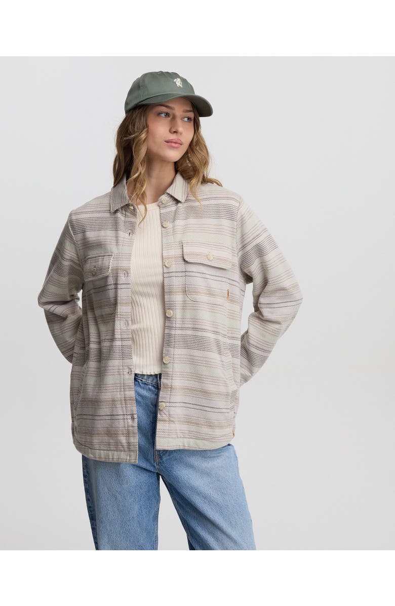tentree Somerset Shacket, Alternate, color, Sand Stone Multi Stripe