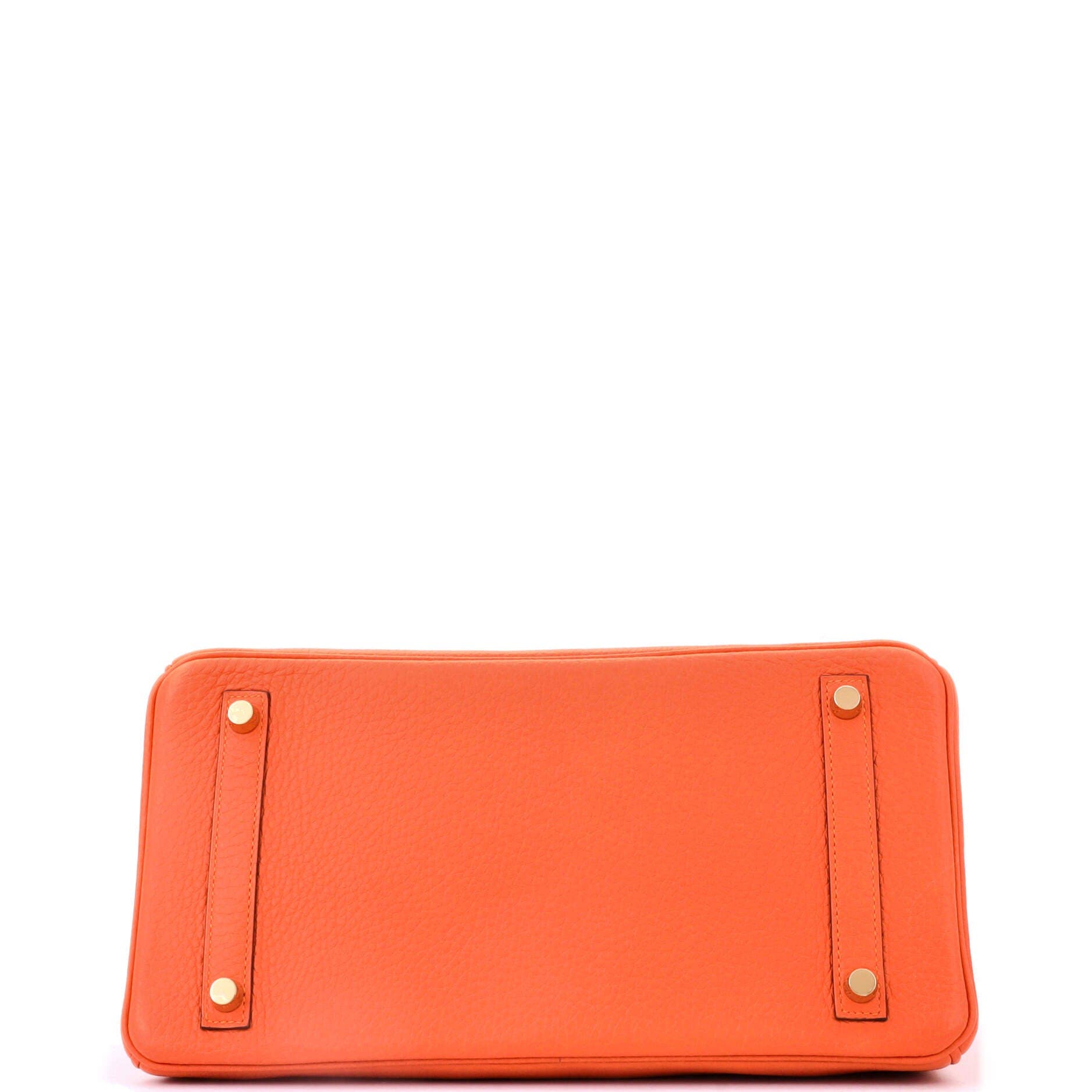 Birkin Handbag Orange Clemence with Gold Hardware 30, Alternate, color, Orange