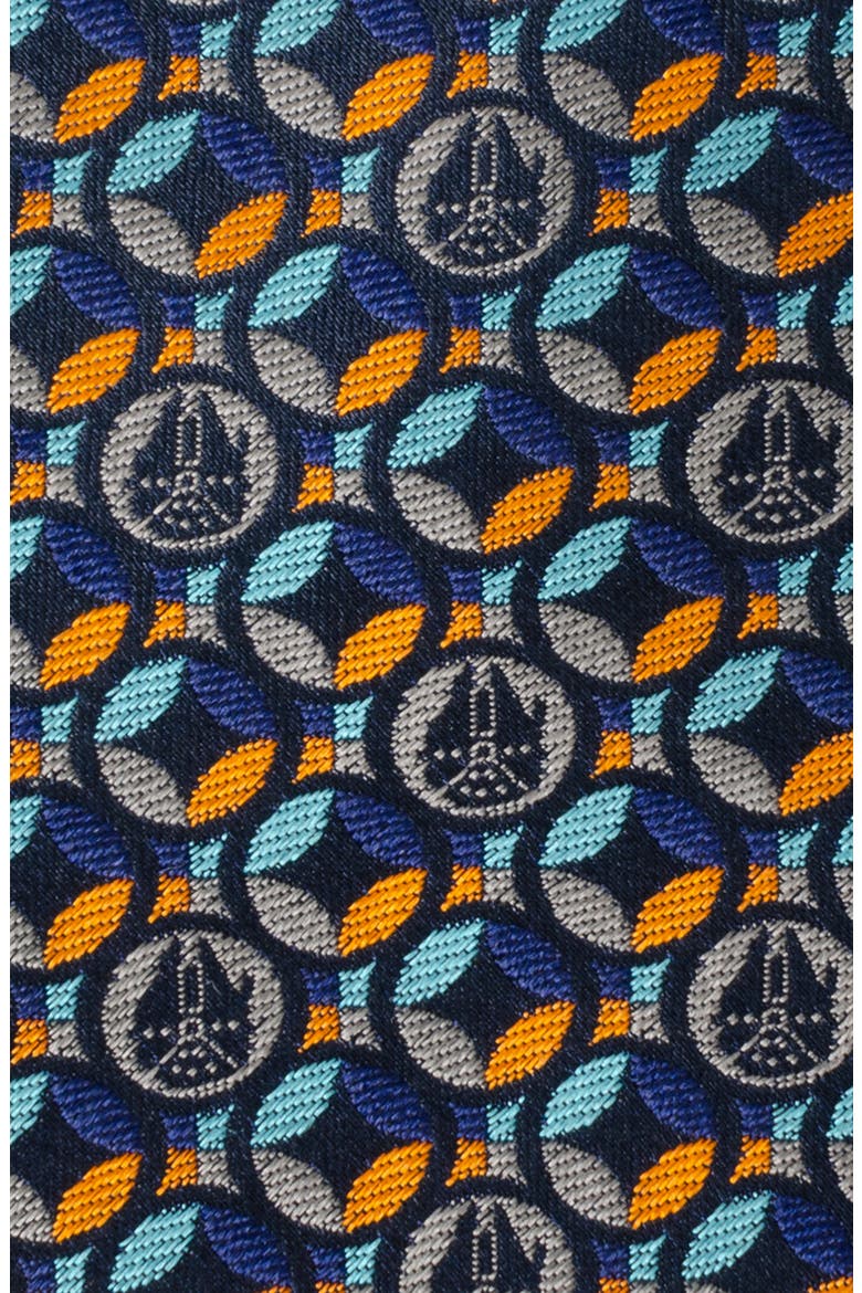 Star Wars™ Millennium Falcon Navy Motif Silk Tie, Alternate, color, BLUE