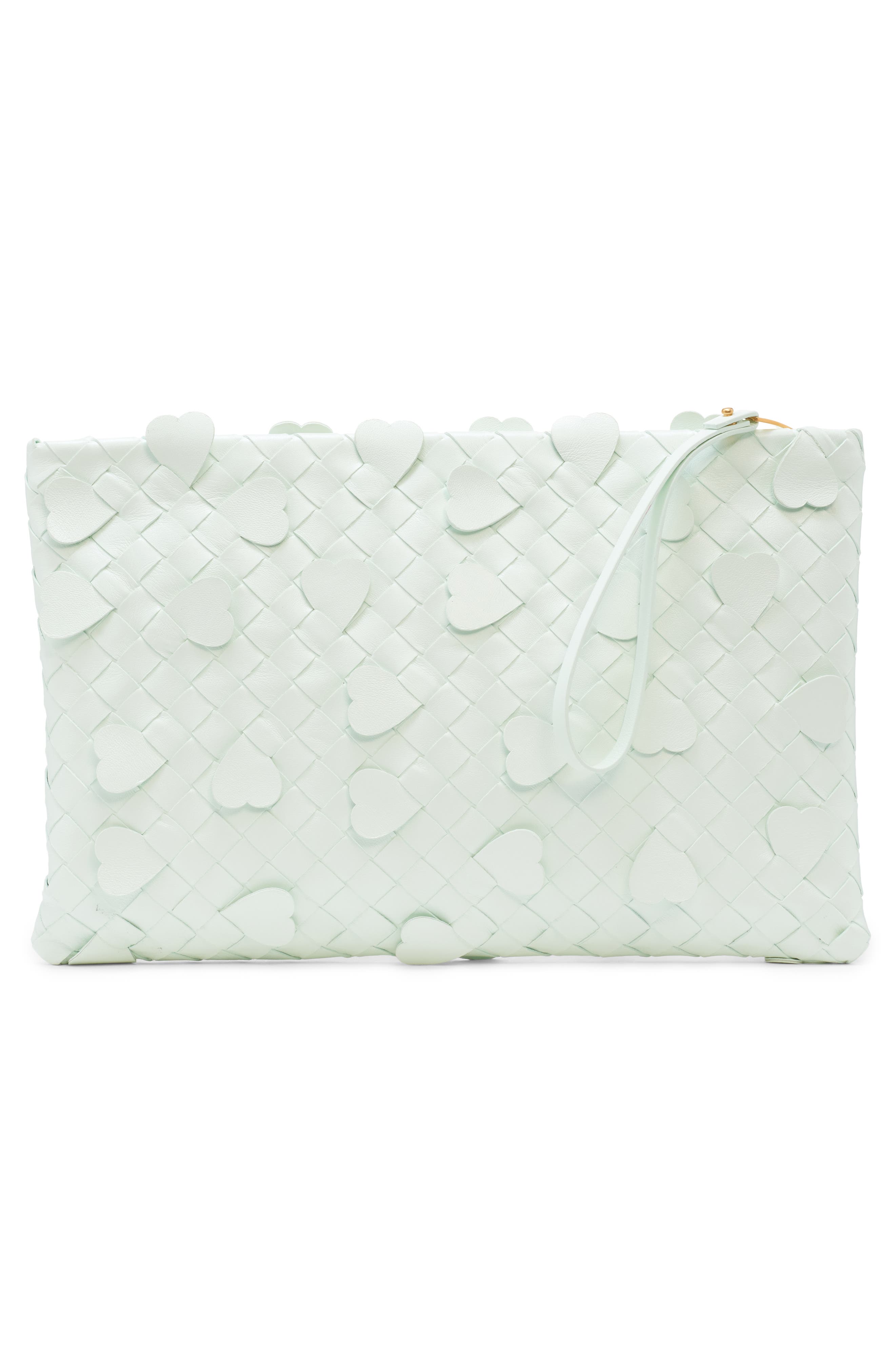 Bottega Veneta Intrecciato Hearts Lambskin Clutch, Alternate, color, 