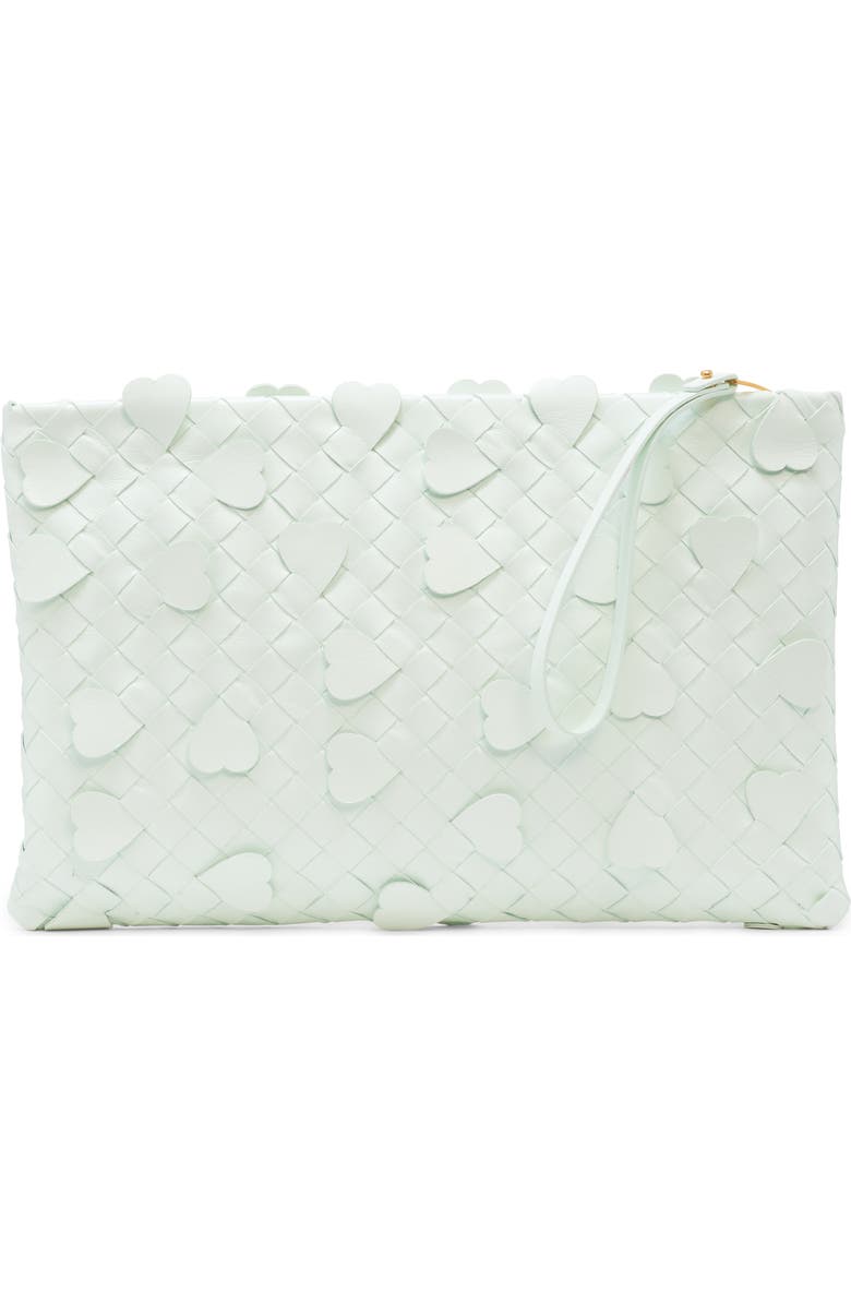 Bottega Veneta Intrecciato Hearts Lambskin Clutch, Alternate, color,