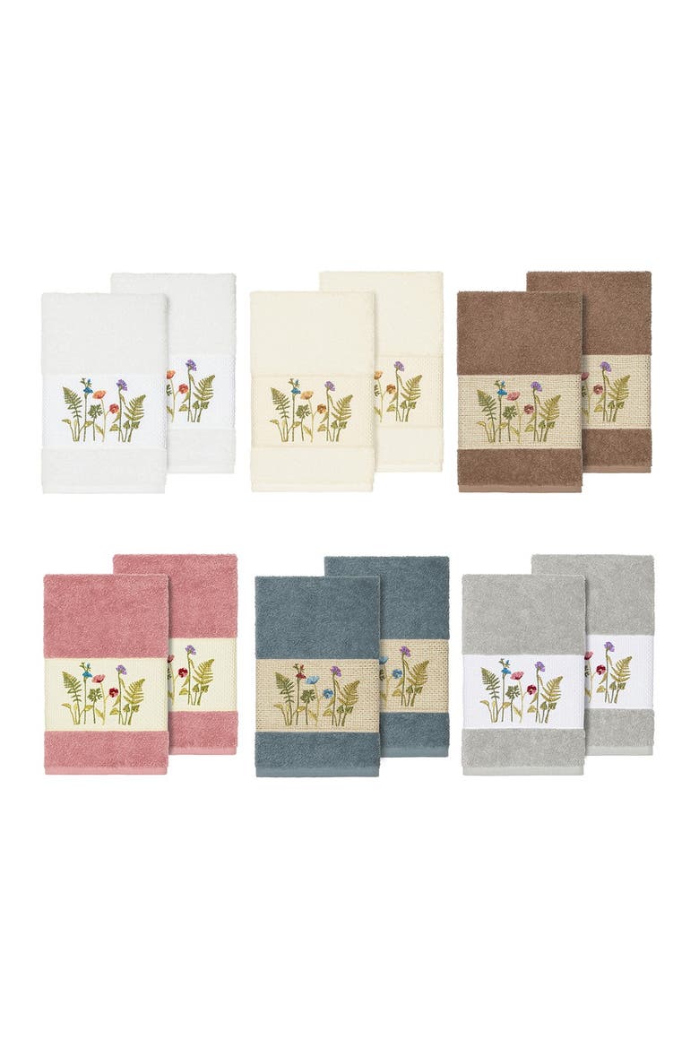 Serenity Embellished Hand Towel - Set of 2 - Teal, Alternate, color, TEAL