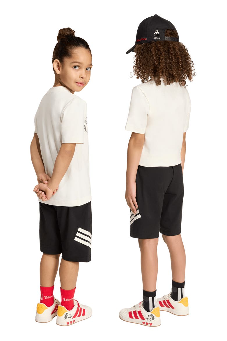 x Disney Kids' Mickey Mouse Graphic T-Shirt & Shorts Set, Alternate, color, OFF WHITE/ BLACK