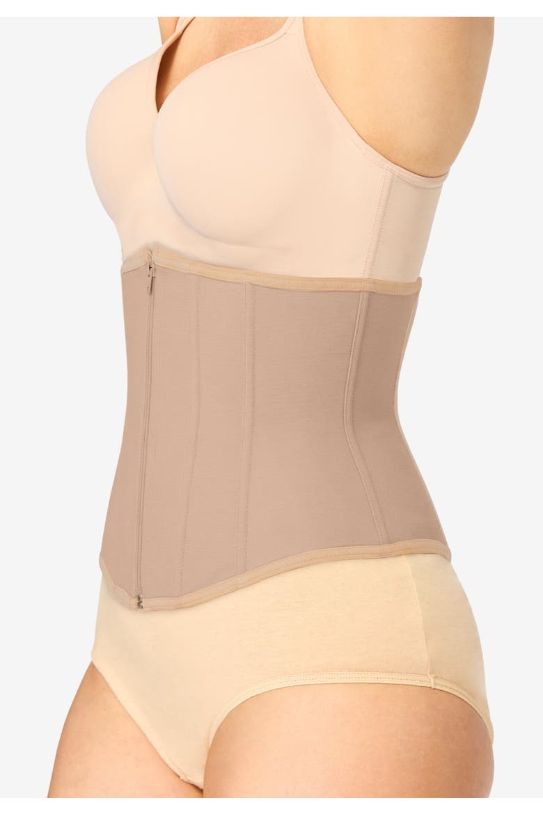 Ultra Firm Flex Zip Corset Waist, Alternate, color, NUDE