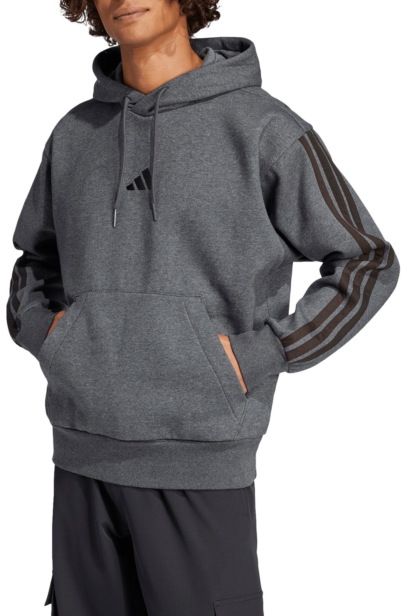 Essentials 3-Stripes Fleece Hoodie