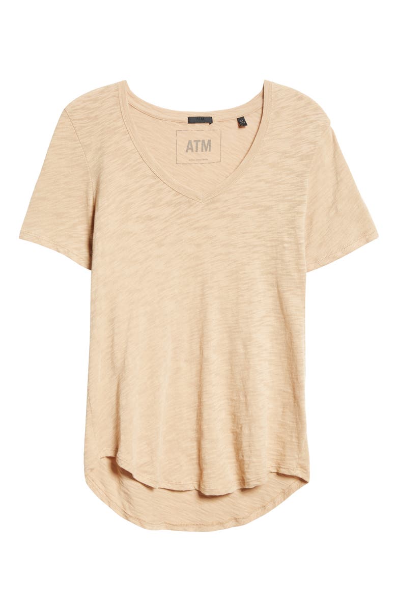 ATM Anthony Thomas Melillo V-Neck Slub Cotton T-Shirt, Alternate, color,