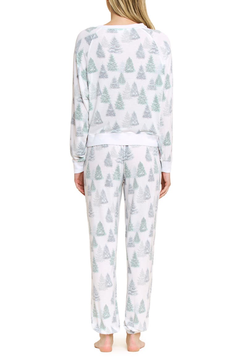 Star Seeker Brushed Jersey Pajamas, Alternate, color, IVORY PINES