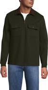 Lands' End Long Sleeve Corduroy Collar Bedford Rib Quarter Zip
