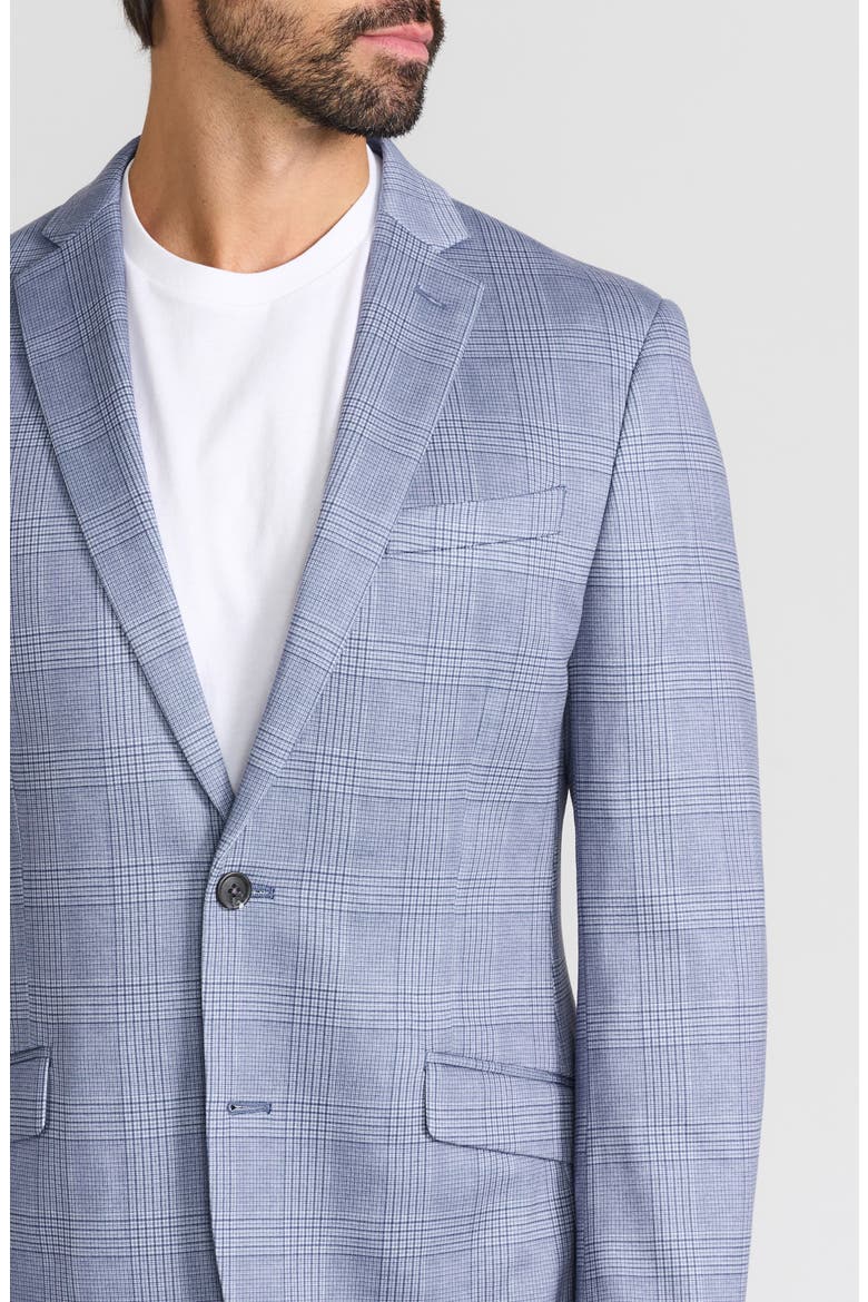 Shoreditch Plaid Knit Blazer, Alternate, color, BLUE