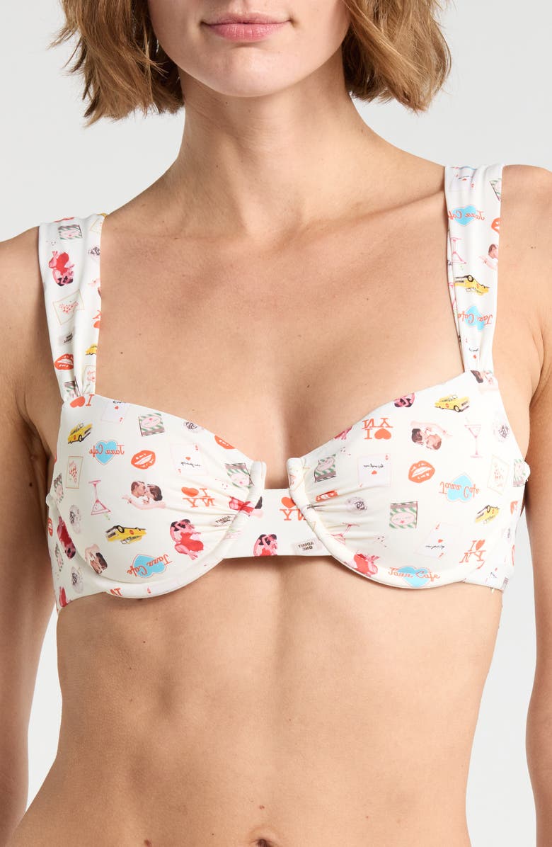 Dippin Daisys Verona Underwire Bikini Top, Main, color, The Kini That Never Sleeps
