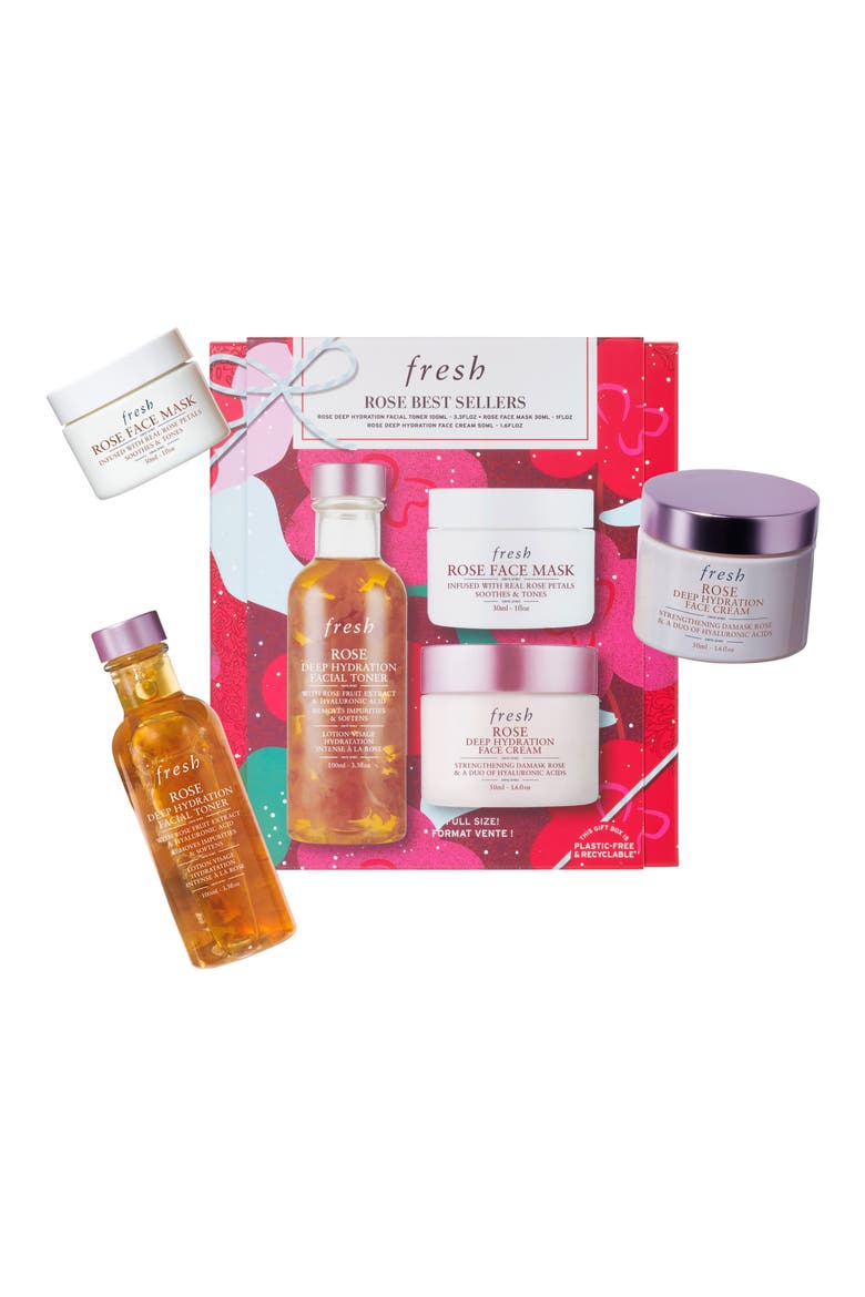 Rose Deep Hydration Skin Care Gift Set USD $96 Value, Alternate, color, NO COLOR