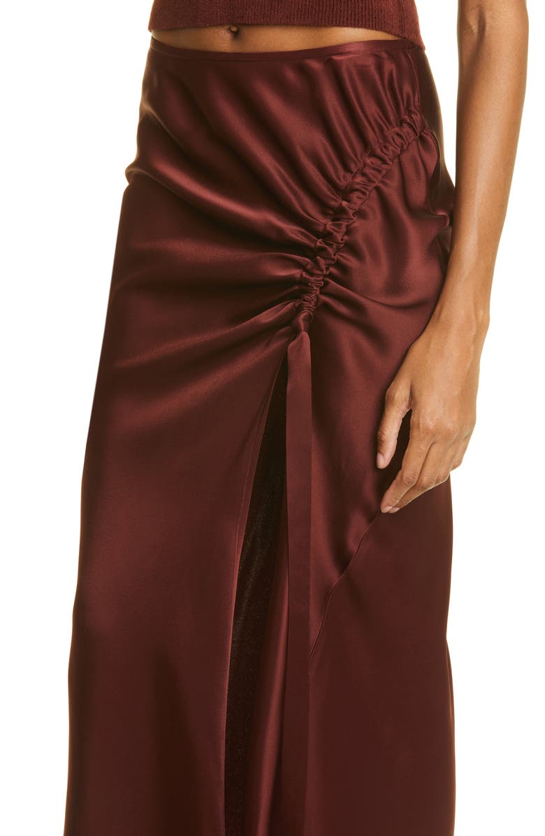 LAPOINTE Double Face Satin Skirt, Alternate, color, 